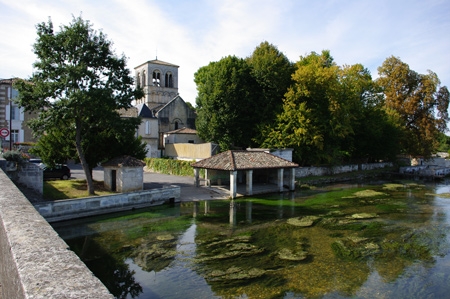 Roman church and the river The Touvre